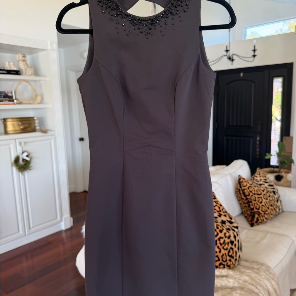 H&M Black Embellished Midi Dress